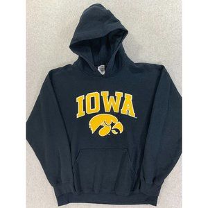Gildan Black and Yellow Iowa Hoodie